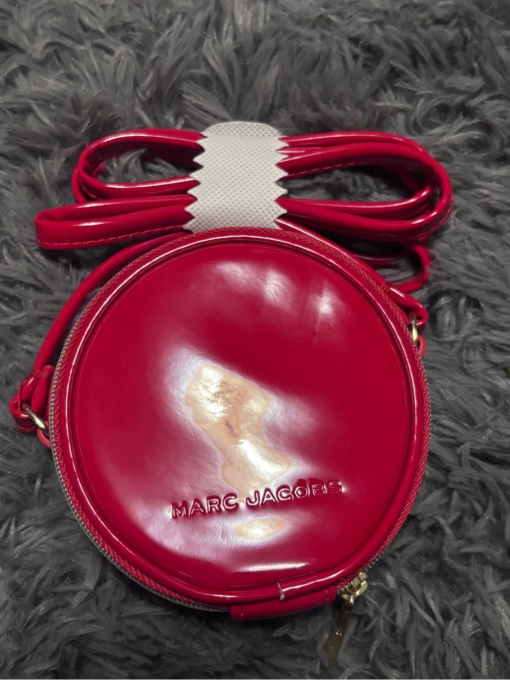 Marc Jacobs mini Cherry Red Round Crossbody Bag NEW